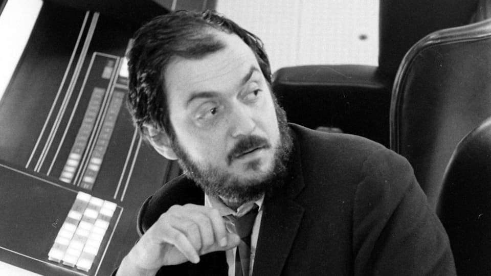 Stanley Kubrick auf dem Set.