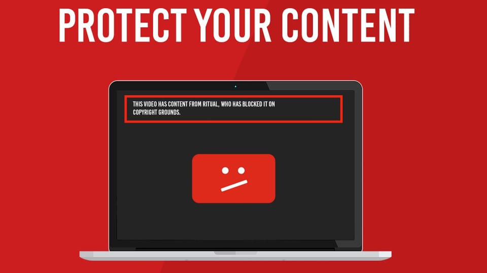 Ein rotes Warnfenster zeigt bei YouTube an, dass ein  urheberrechtlich geschützter Inhalt entfernt wurde.