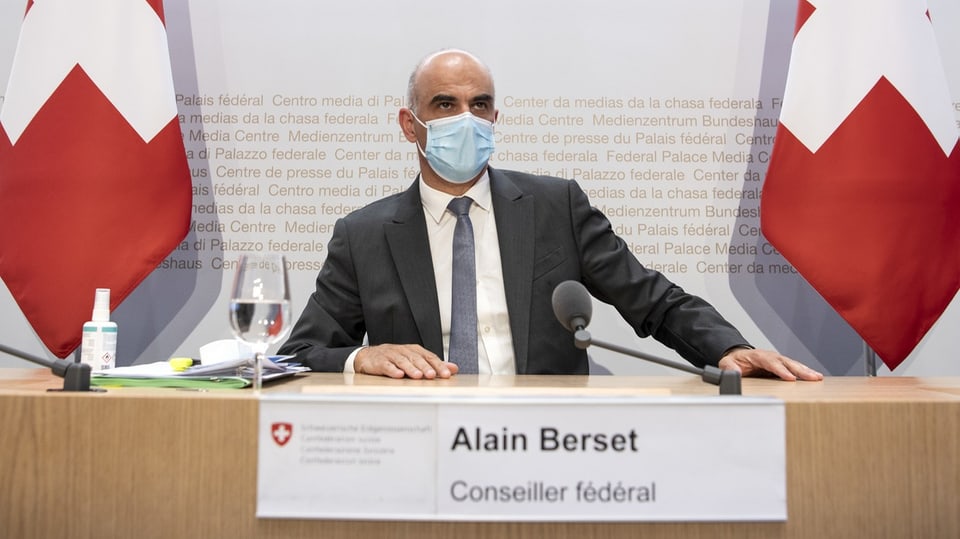 Alain Berset mit Maske. 