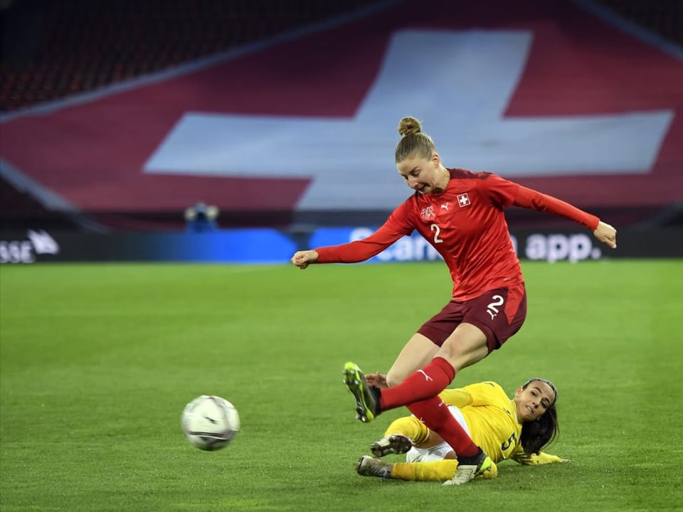 Julia Stierli im Hinspiel gegen die Rumäninnen.