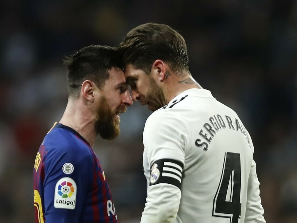 Lionel Messi (l.) und Sergio Ramos.