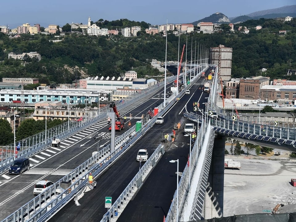 In weniger als zwölf Monaten wurde die Brücke erstellt, die den eingestürzten «Ponte Morandi» ersetzt.