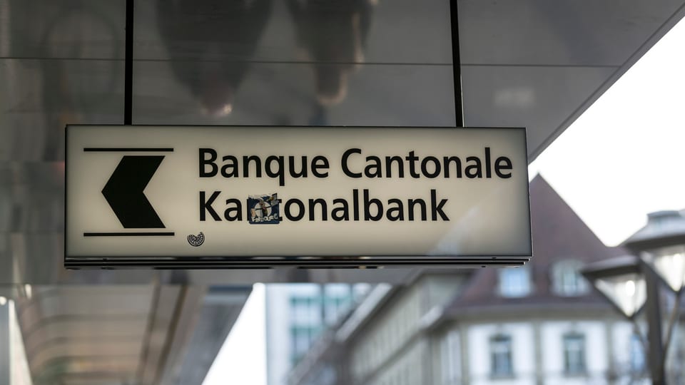 Schild der Freiburger Kantonalbank