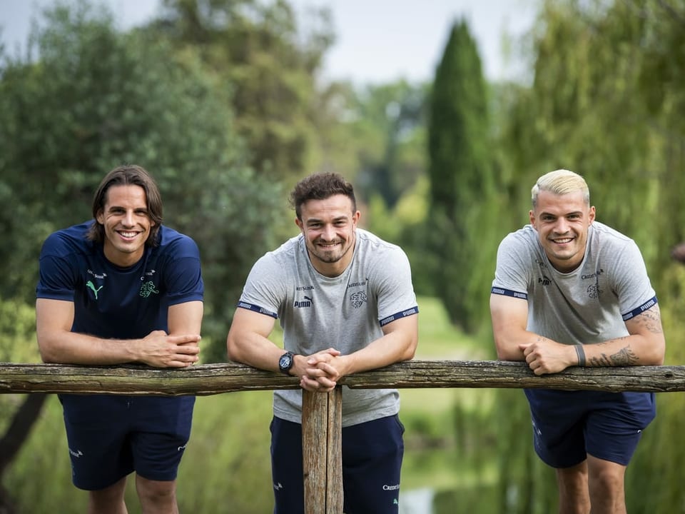 Gaben Auskunft Die Nati-Spieler Yann Sommer, Xherdan Shaqiri und Granit Xhaka.