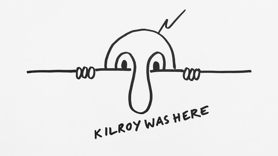 Handzeichnung «Kilroy was here»