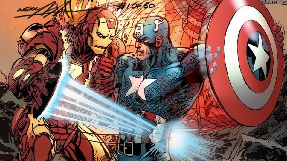 Cap kämpft gegen Iron Man
