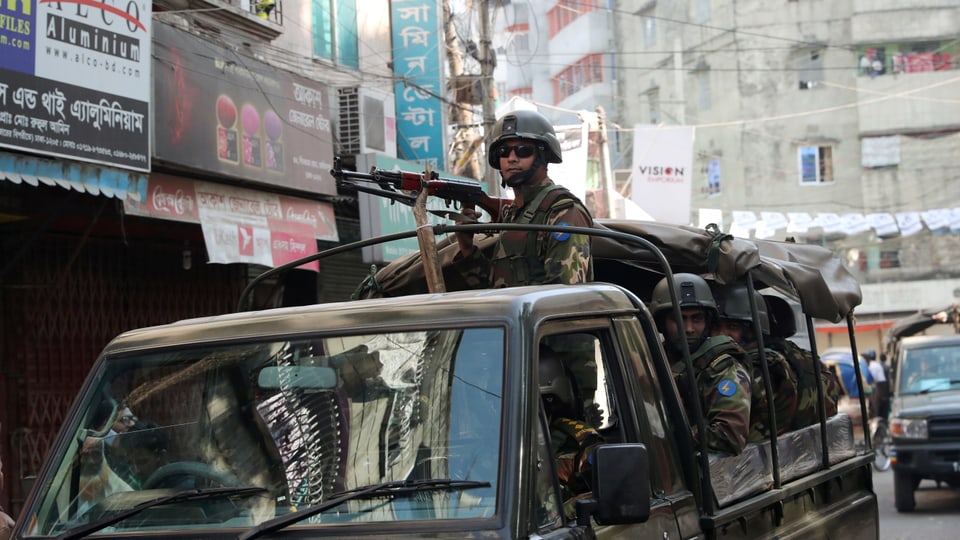 Soldaten in Dhaka.