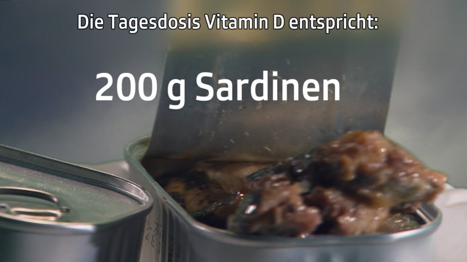 Der Tagesbedarf an Vitamin D liesse sich mit 200 g Sardinen decken.