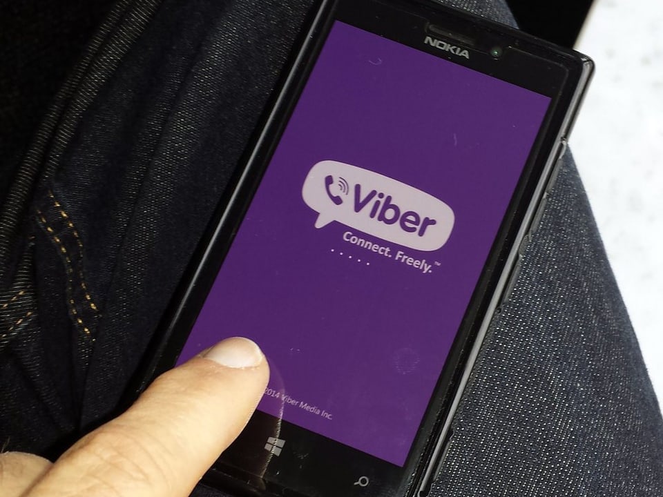 Handy mit Viber-Startbildschirm
