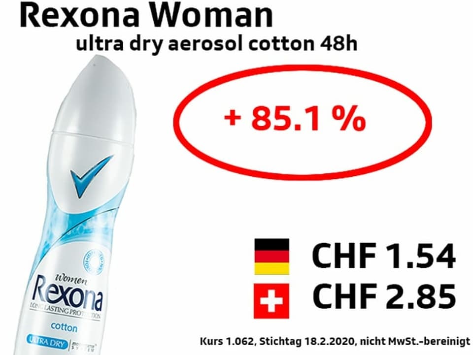 Rexona ultra dry cotton aerosol 48h +85,1%