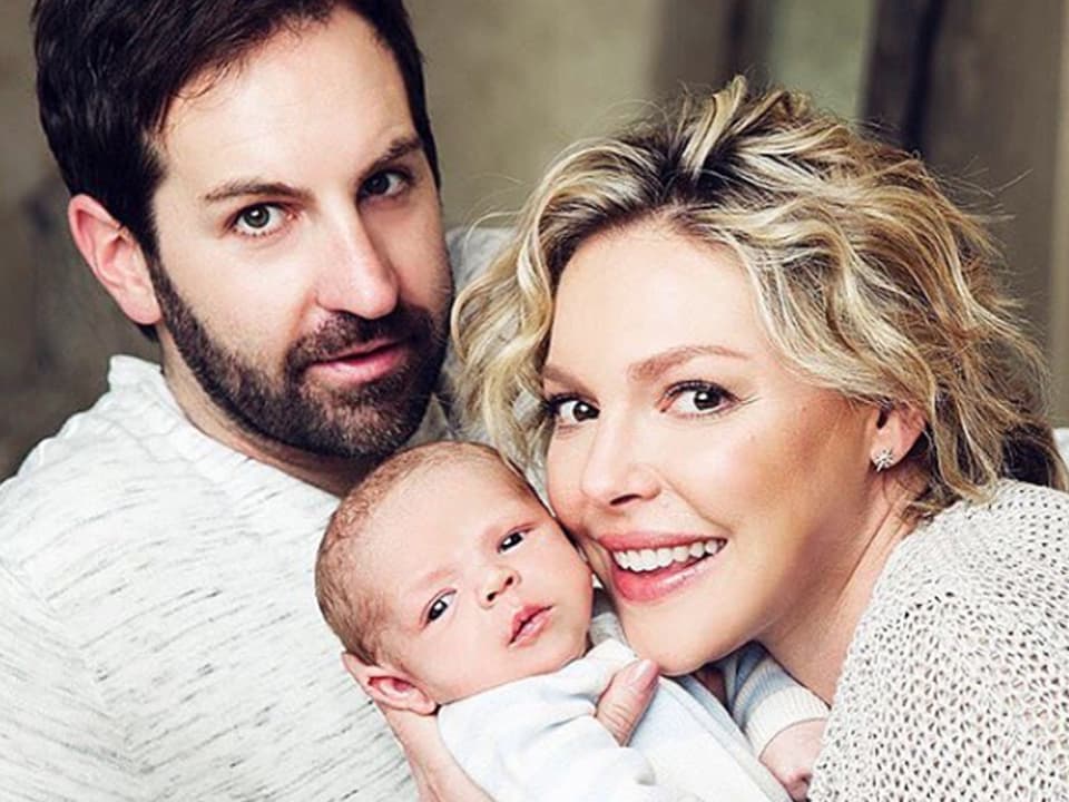 Katherine Heigl mit Ehemann und neugeborenem Sohn Joshua