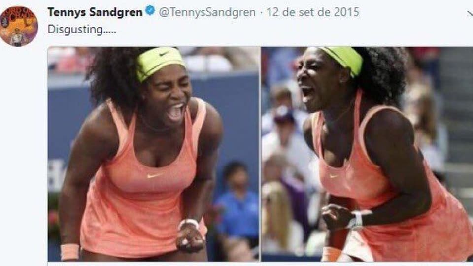 Serena Williams bei den US Open 2015 – «Widerlich...» lautete der Kommentar von Sandgren.