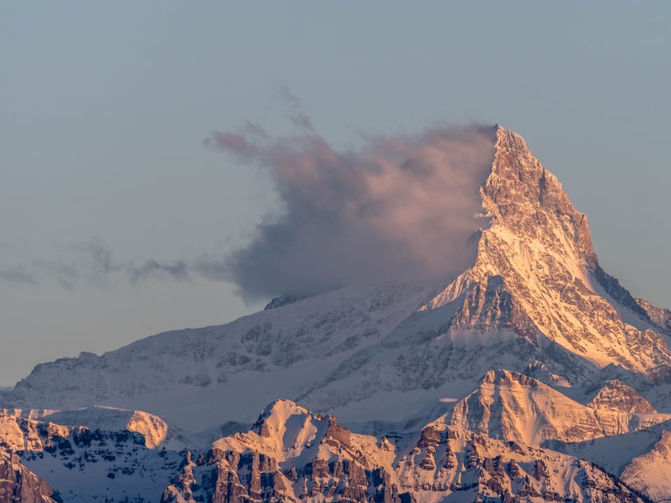 Bannerwolke am Matterhorn im März 2018