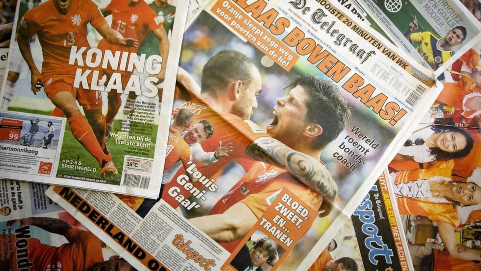 Frontseiten über die Fussball-WM 2014