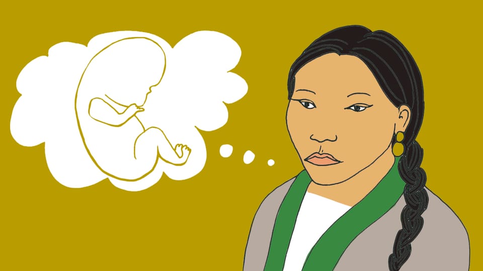 Eine Buddhistin macht sich Gedanken über Schwangerschaft