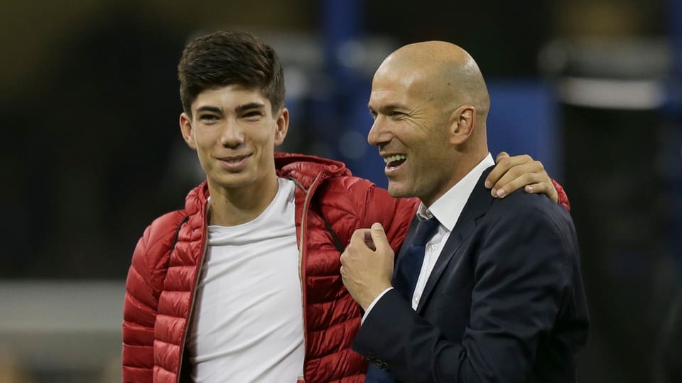 Zinédine Zidane mit Luca.