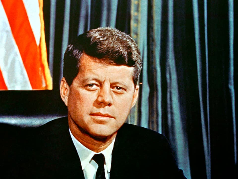 Ein Portrait von JFK. 