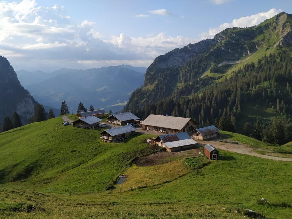 Alp Morgeten hoch über dem Berner Simmental.