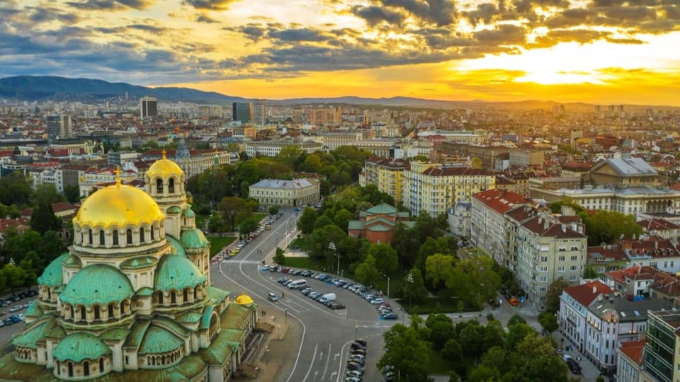Blick über die bulgarische Hauptstadt Sofia