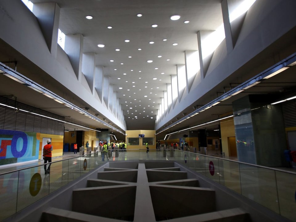 Metro-Station Jardim Oceanico, Aufnahme vom 30. Juni 2016. 