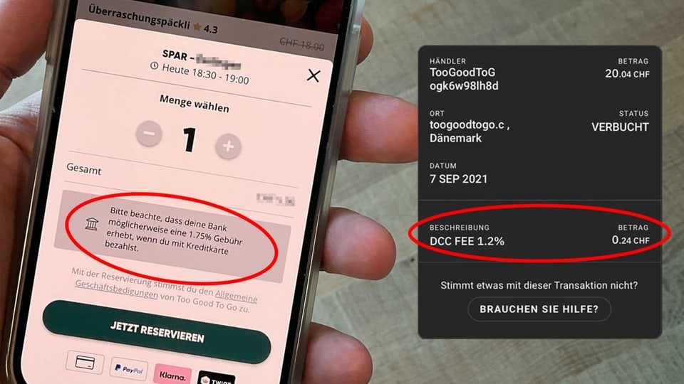 To Good To Go App Abrechnung mit Zuschlag