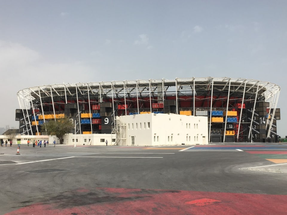 Ein Fussballstadion für die WM in Katar.