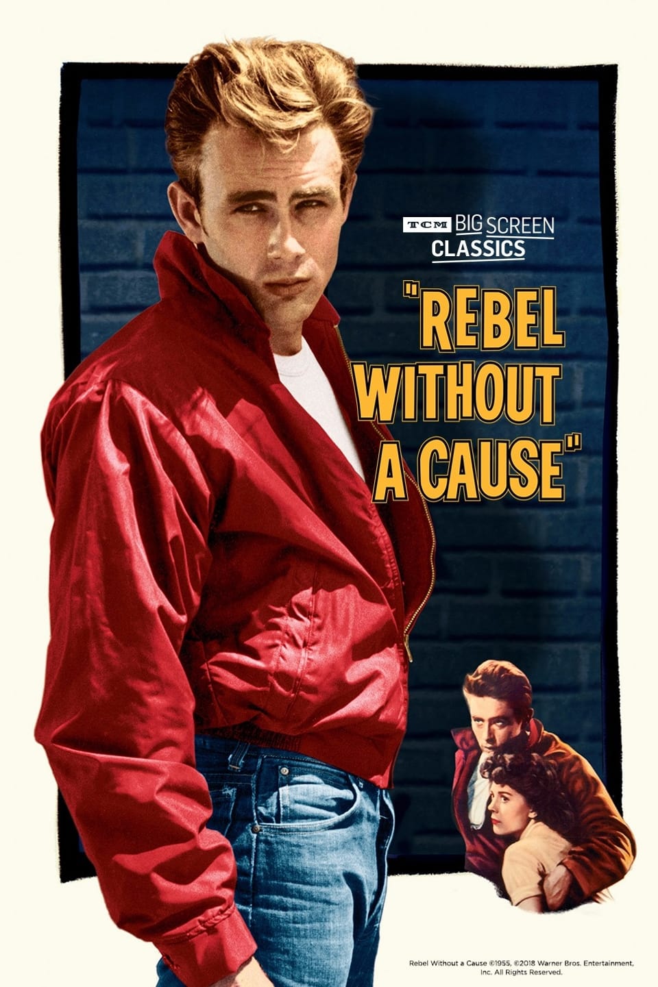 Filmplakat mit Schauspieler in rotem Jacket.