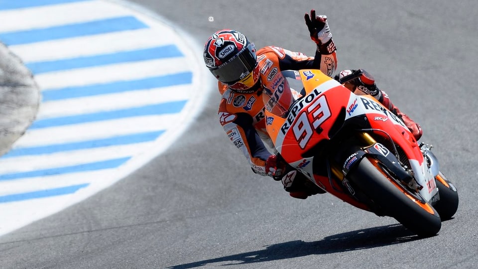 Marc Marquez triumphiert im sonnigen Kalifornien.