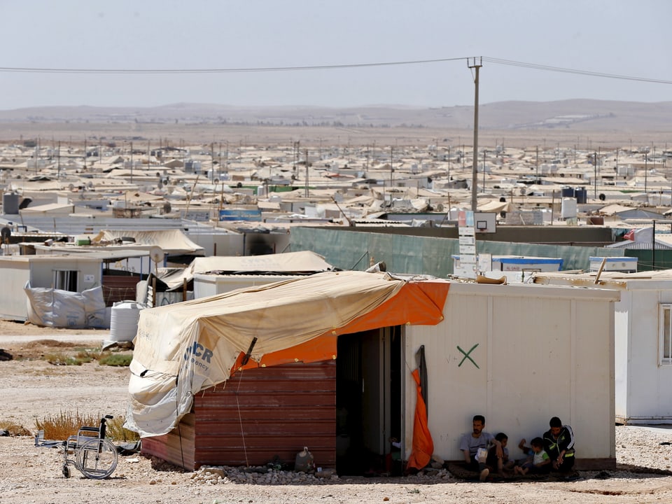 Blick auf das Flüchtlingslager Zaatari 