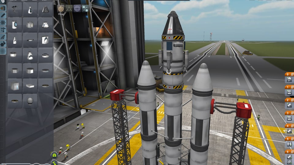 Stabil sieht die Rakete mit drei Rohren jedenfalls nicht aus.