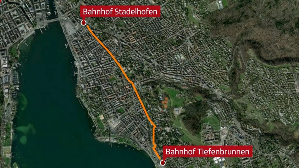 Google Maps Bahnhof Stadelhofen Bahnhof Tiefenbrunnen Weg