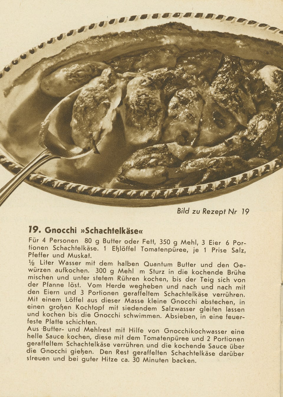 Gnocchi-Rezept mit "Schachtelkäse". 