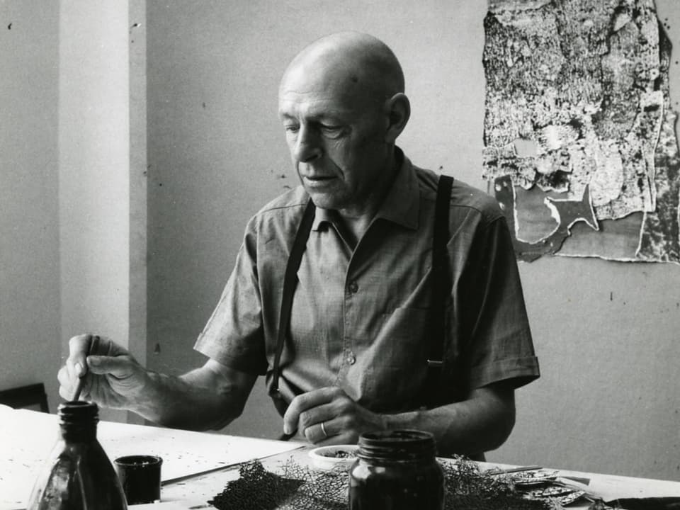  Jean Dubuffet, 1960 im Atelier an der Côte d’Azur.