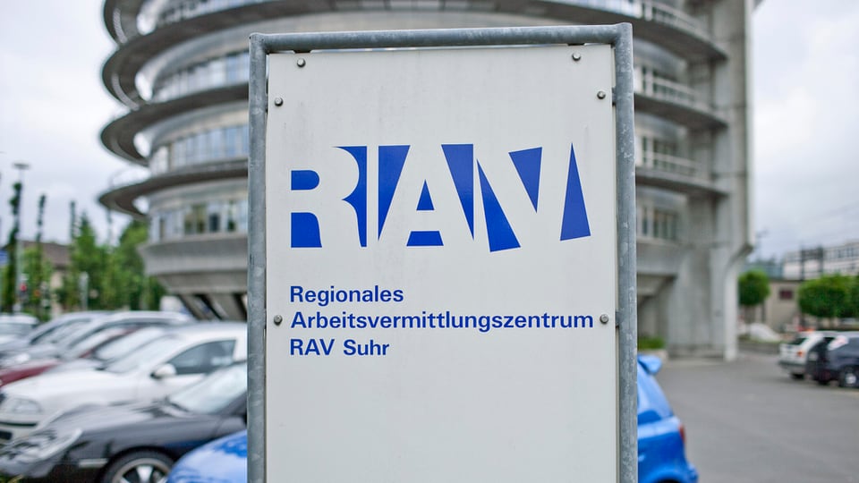 Gebäude des Regionalen Arbeitsvermittlungszentrum RAV in Suhr AG.