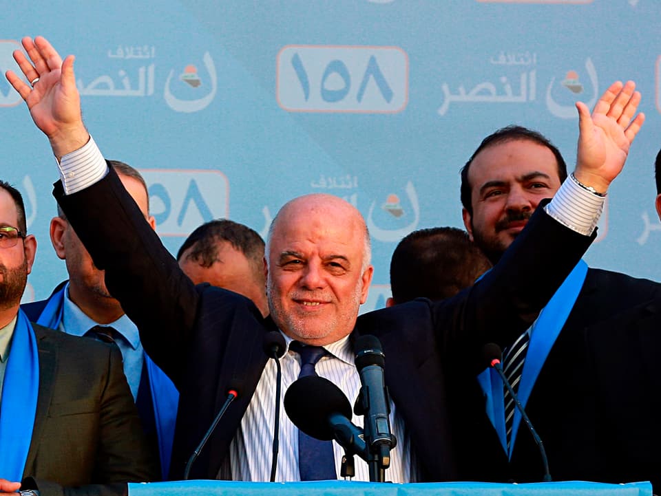 Abadi an einer Wahlkampfveranstaltung am 1. Mai in Bagdad