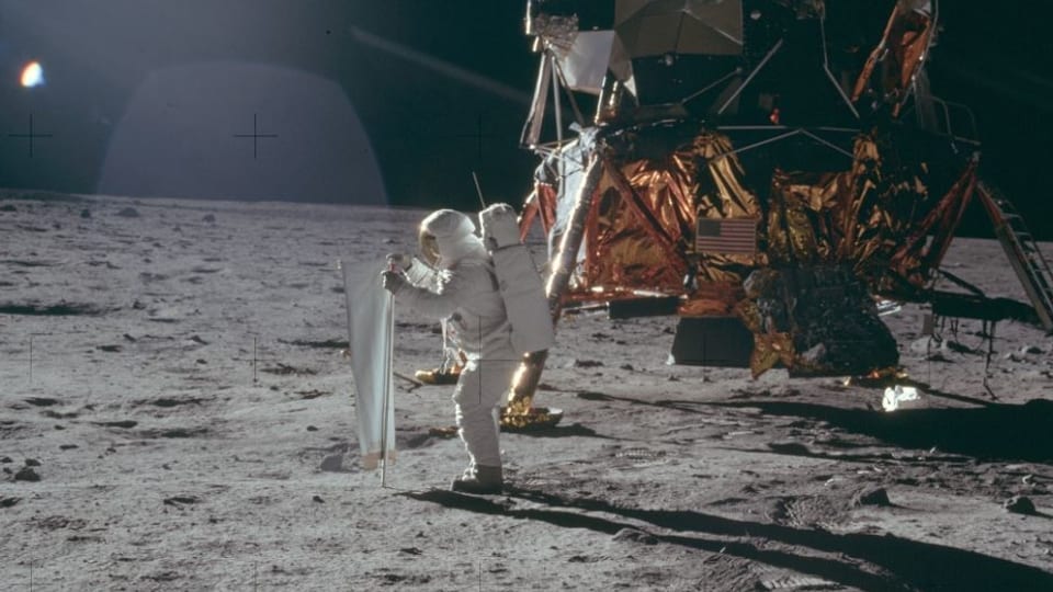 Erster Mensch auf dem Mond.