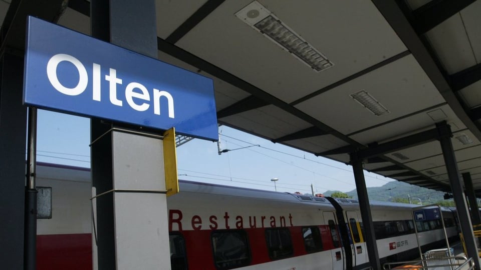 Schild Bahnhof Olten