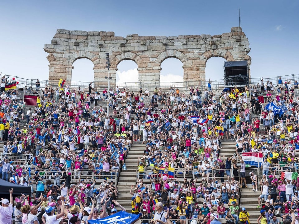 In der antiken Arena von Verona werden die Spiele 2026 beendet.