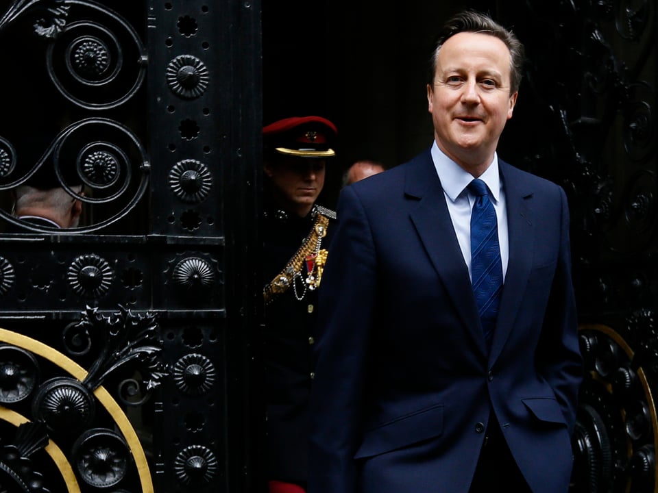 David Cameron beim Verlassen der 10 Downing Street. 