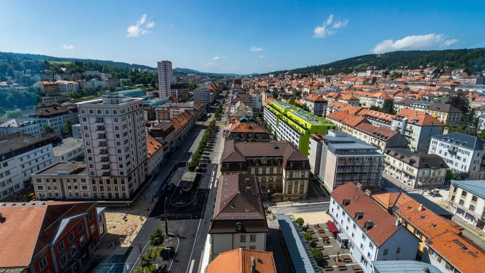 Blick über die Stadt La Chaux-de-Fonds