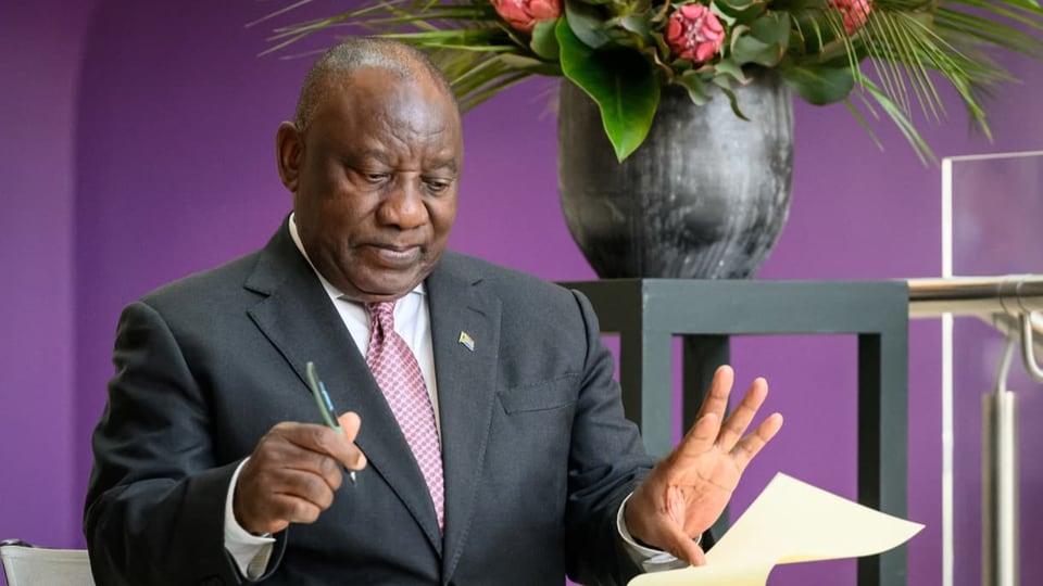 Cyril Ramaphosa bei einem Besuch in London am 23.11.2022.