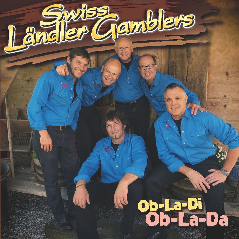 Die sechs Musikanten in blauen Hemden auf dem Cover vom aktuellen Album «Ob-La-Di, Ob-La-Da».
