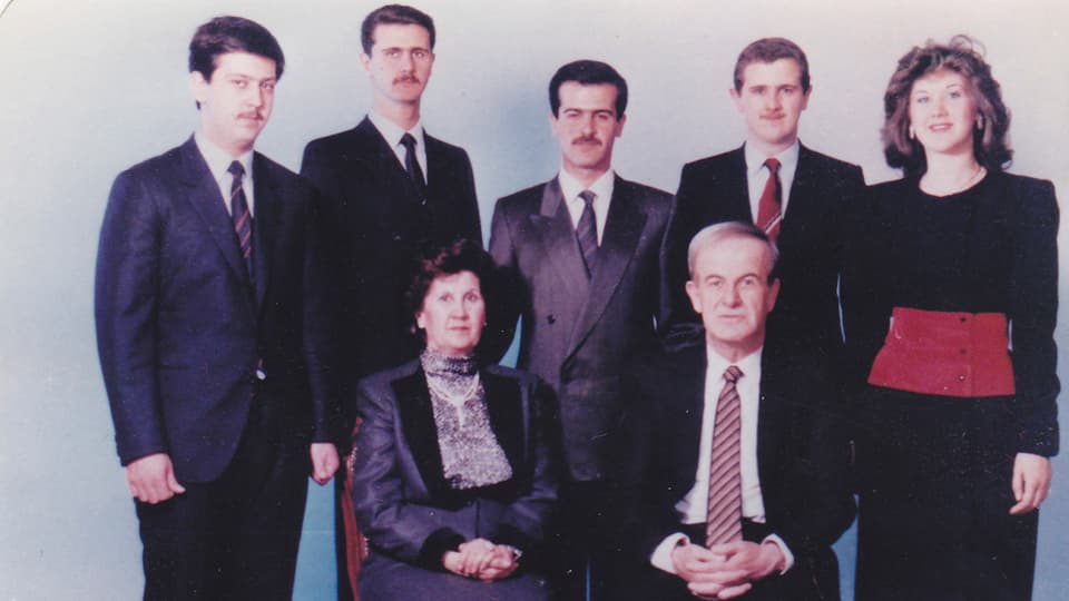 Porträt der Familie Assad.