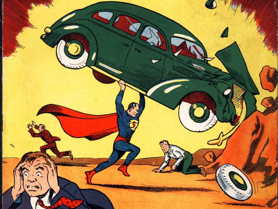 Titelbild des «Action Comics #1», der erste Auftritt von Superman.