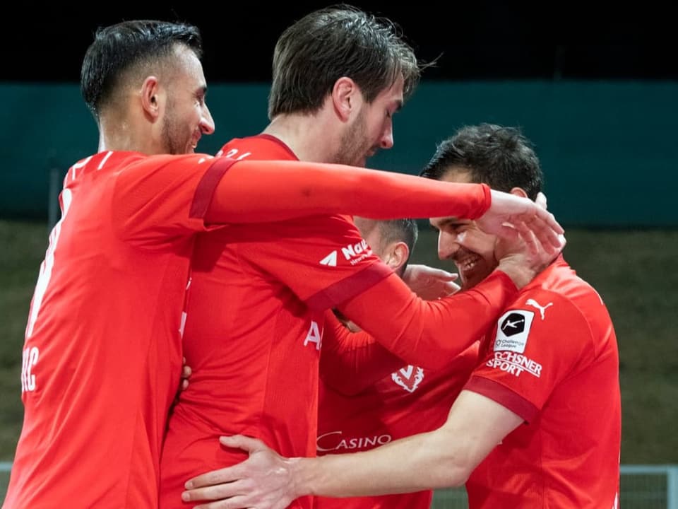 Durften am Schluss doch jubeln FCV-Spieler jubeln