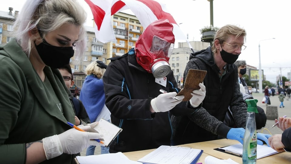 Ungewohnter Druck der Strasse in Weissrussland