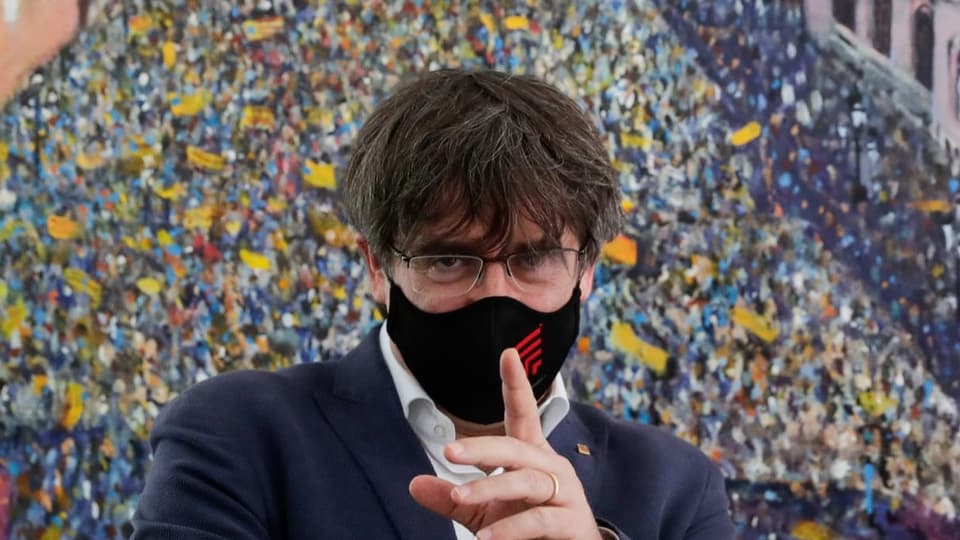 Puigdemont mit Maske