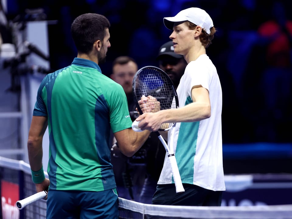 Novak Djokovic und Jannik Sinner.