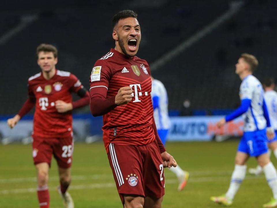 Hat das Skore eröffnet Bayerns Corentin Tolisso nach seinem Tor zum 1:0.