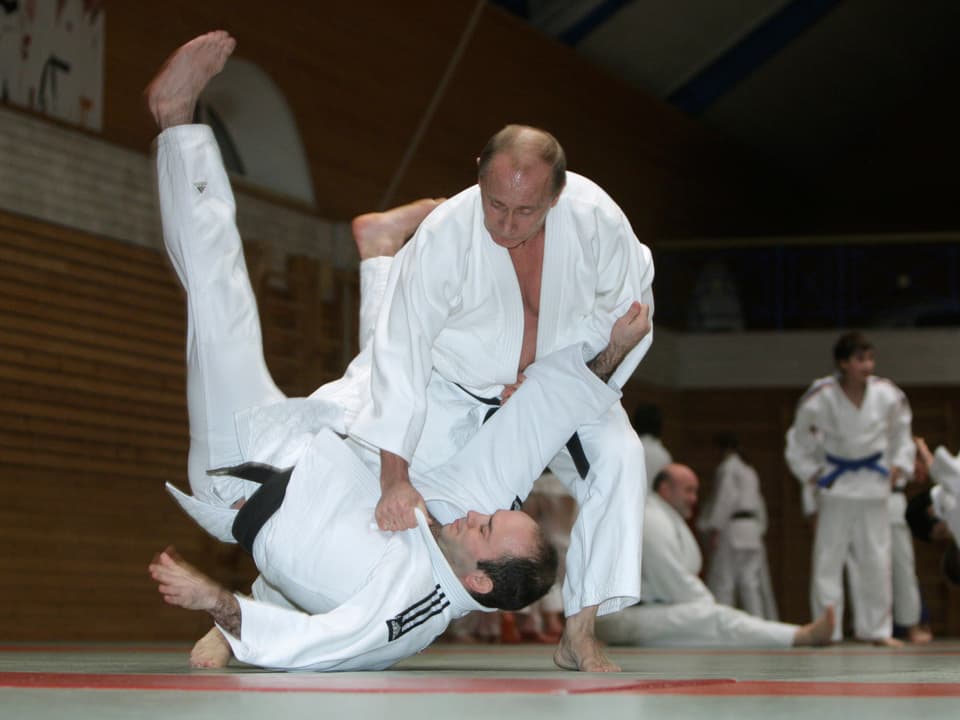 Vladimir Putin beim Judo-Training. 